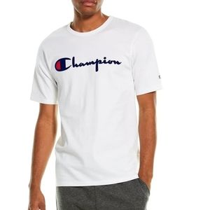 Champion Logo Tee White XS NWT